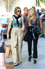 ELIZABETH BANKS and JESSICA BIEL on the Set of The Better Sister TV Series in New York 07/11/2024