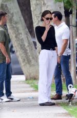ELLA EMHOFF Out with Her Dog in Brooklyn 07/25/2024