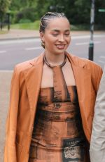ELLA EYRE Arrives at British Fashion Council Summer Party in London 07/08/2024
