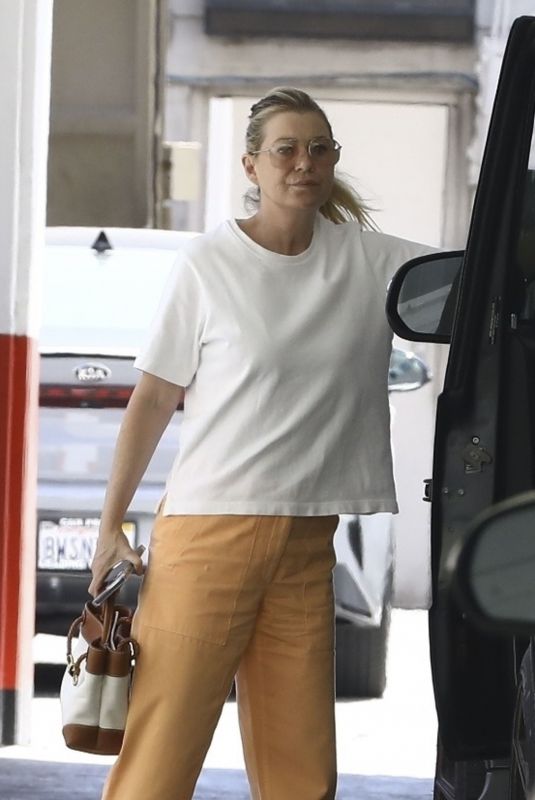 ELLEN POMPEO Checking Out at Valet Parking in Beverly Hills 06/28/2024