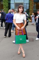 EMILIA JONES Arrives at Wimbledon in London 07/10/2024