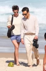 EMMA CORRIN and Rami Malek Out on Ipanema Beach in Rio de Janeiro 07/14/2024