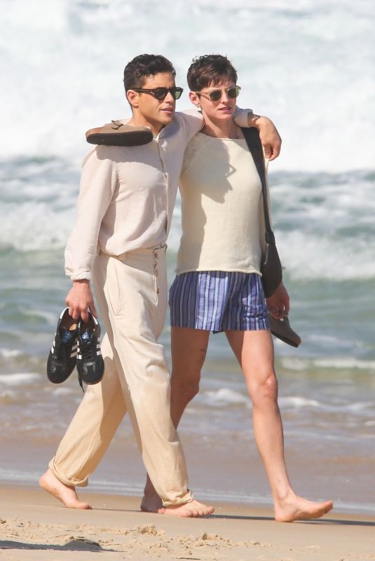 EMMA CORRIN and Rami Malek Out on Ipanema Beach in Rio de Janeiro 07/14/2024