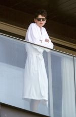 EMMA CORRIN at Her Balcony at Hotel Fasano in Rio de Janeiro 07/16/2024