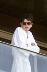 EMMA CORRIN at Her Balcony at Hotel Fasano in Rio de Janeiro 07/16/2024
