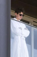 EMMA CORRIN at Her Balcony at Hotel Fasano in Rio de Janeiro 07/16/2024