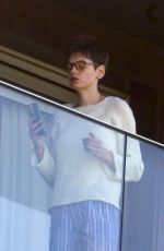 EMMA CORRIN at Her Balcony at Hotel Fasano in Rio de Janeiro 07/16/2024
