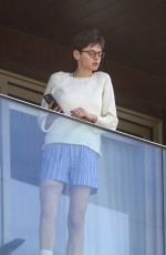 EMMA CORRIN at Her Balcony at Hotel Fasano in Rio de Janeiro 07/16/2024