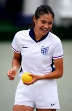 EMMA RADUCANU at a Practice Session for Wimbledon 2024 in London 06/30/2024