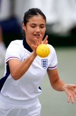 EMMA RADUCANU at a Practice Session for Wimbledon 2024 in London 06/30/2024