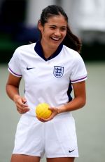EMMA RADUCANU at a Practice Session for Wimbledon 2024 in London 06/30/2024