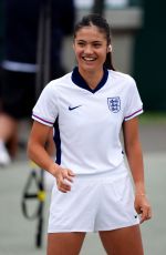 EMMA RADUCANU at a Practice Session for Wimbledon 2024 in London 06/30/2024