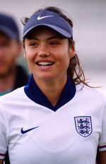 EMMA RADUCANU at a Training Session at Wimbledon 2024 in London 07/06/2024