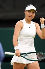 EMMA RADUCANU at Match Against Maria Sakkari at Wimbledon 2024 in London 07/05/2024