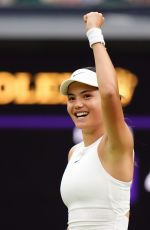 EMMA RADUCANU at Match Against Maria Sakkari at Wimbledon 2024 in London 07/05/2024