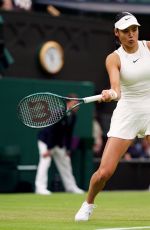 EMMA RADUCANU at Match Against Maria Sakkari at Wimbledon 2024 in London 07/05/2024