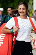 EMMA RADUCANU at Practice Session at Wimbledon 2024 in London 07/07/2024