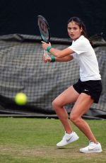 EMMA RADUCANU at Practice Session at Wimbledon 2024 in London 07/07/2024