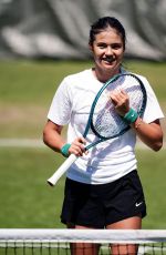 EMMA RADUCANU at Practice Session at Wimbledon 2024 in London 07/07/2024