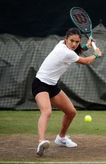 EMMA RADUCANU at Practice Session at Wimbledon 2024 in London 07/07/2024