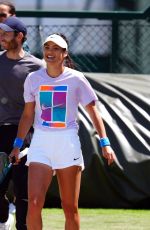 EMMA RADUCANU at Training Session at Wimbledon 2024 in London 07/04/2024