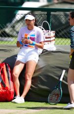 EMMA RADUCANU at Training Session at Wimbledon 2024 in London 07/04/2024