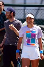 EMMA RADUCANU at Training Session at Wimbledon 2024 in London 07/04/2024