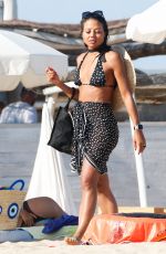 EMMA THYNN in Bikii Top at Club 55 in Saint Tropez 07/24/2024