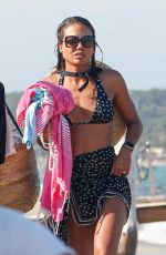 EMMA THYNN in Bikii Top at Club 55 in Saint Tropez 07/24/2024