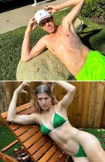EUGENIE BOUCHARD in a Green Bikini - Instagram Photos 06/30/2024