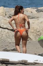 EVA LONGORIA in a Orange Bikini at a Beach in Marbella 07/18/2024