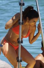EVA LONGORIA in a Orange Bikini at a Beach in Marbella 07/18/2024