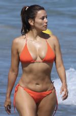EVA LONGORIA in a Orange Bikini at a Beach in Marbella 07/18/2024