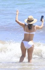 EVA LONGORIA in a White Bikini at a Beach in Marbella 07/17/2024