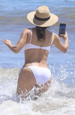 EVA LONGORIA in a White Bikini at a Beach in Marbella 07/17/2024