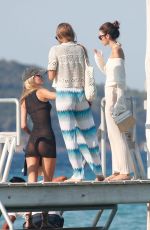 FRIDA AASEN and CINSY MELLO Leaves Club 55 in Saint Tropez 07/18/2024