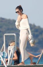FRIDA AASEN and CINSY MELLO Leaves Club 55 in Saint Tropez 07/18/2024