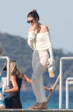 FRIDA AASEN and CINSY MELLO Leaves Club 55 in Saint Tropez 07/18/2024