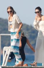 FRIDA AASEN and CINSY MELLO Leaves Club 55 in Saint Tropez 07/18/2024