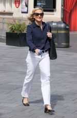GABBY LOGAN Leaves Global offices in London 07/04/2024
