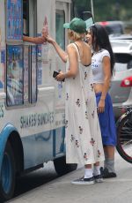 GIGI HADID Out for Ice Cream with a Friend in New York 07/24/2024