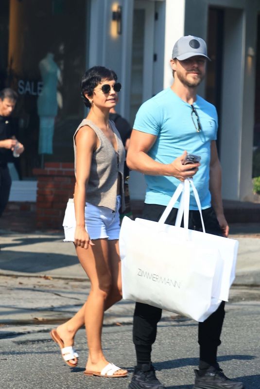 HAYLEY ERBERT and Derek Hough Out Shopping on Melrose Place in West Hollywood 07/18/2024