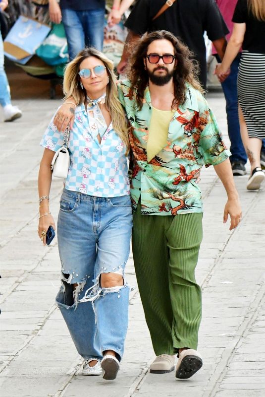 HEID KLUM and Tom Kaulitz Out with Friends in Venice 07/03/2024