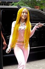 ICE SPICE Arrives at Empire State Building in New York 07/25/2024