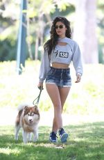 INES TROCCHIA Out with Her Dog at a Park in Beverly Hills 07/15/2024
