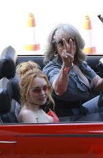JAMIE LEE CURTIS and LINDSAY LOHAN Filming Freaky Friday 2 in Los Angeles 07/25/2024