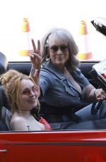 JAMIE LEE CURTIS and LINDSAY LOHAN Filming Freaky Friday 2 in Los Angeles 07/25/2024