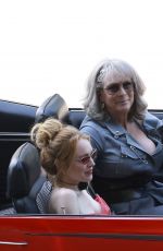 JAMIE LEE CURTIS and LINDSAY LOHAN Filming Freaky Friday 2 in Los Angeles 07/25/2024
