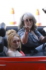 JAMIE LEE CURTIS and LINDSAY LOHAN Filming Freaky Friday 2 in Los Angeles 07/25/2024