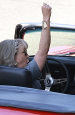 JAMIE LEE CURTIS and LINDSEY LOHAN on the Set of Freaky Friday 2 in Los Angeles 07/25/2024